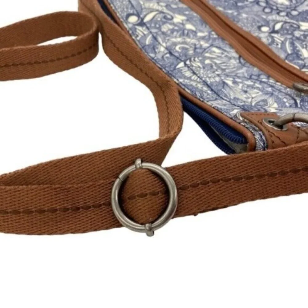 Sakroots Navy Blue Spirit Desert Floral Crossbody Trip Bag - Picture 7 of 16
